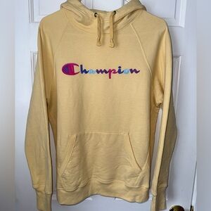 Champion Yellow Hoodie Color Block
